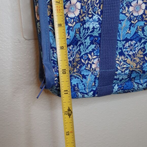 Hobby Gift Craft Bag Blue Floral Zippered With Inserts For Craft Projects & Tool - Picture 3 of 11